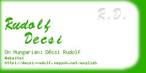 rudolf decsi business card